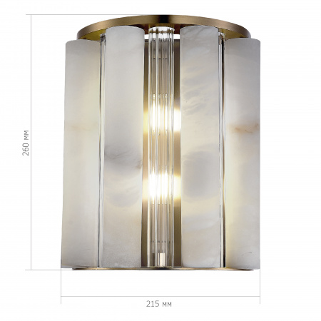 ST LUCE SL1516.301.02 Светильник настенный ST-Luce Бронза, Прозрачный/Белый алебастр G9 2*5W ДИЛАЙТ