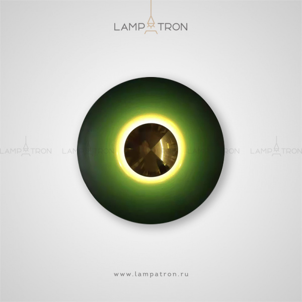 Настенный светильник Lampatron ALESTA. Размер L. Цвет Золото+Зеленый