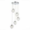 ST LUCE SL1175.103.05 Светильник подвесной ST-Luce Хром/Прозрачный E14 5*40W ПОРТИЧИ