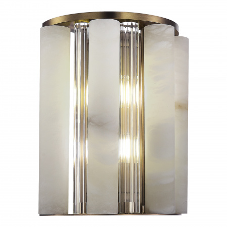 ST LUCE SL1516.301.02 Светильник настенный ST-Luce Бронза, Прозрачный/Белый алебастр G9 2*5W ДИЛАЙТ