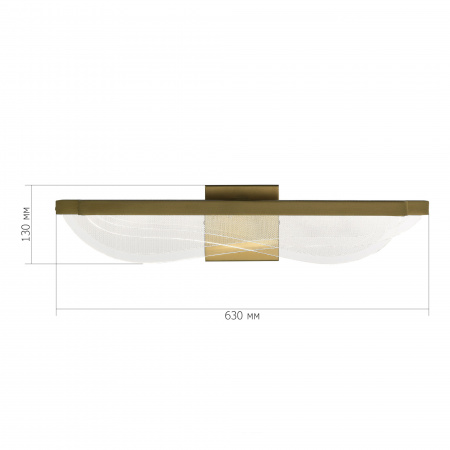 ST LUCE SL6509.201.01 Светильник настенный ST-Luce Золотистый/Прозрачный LED 1*18W 4000K ФЕЗАЛЕ