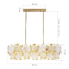 ST LUCE SL6240.203.08 Светильник подвесной ST-Luce золотистый/Прозрачный, янтарный E14 8*60W ТЕНДЕРО