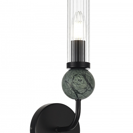 ST LUCE SL1244.401.01 Светильник настенный ST-Luce черный/прозрачный E14 1*40W МЕДЕА