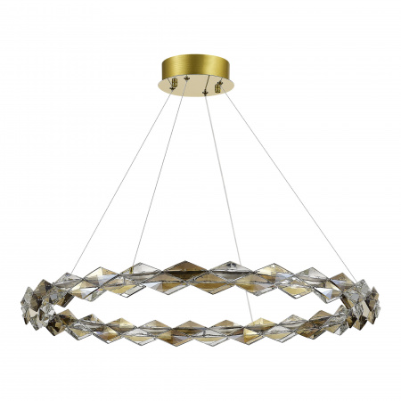 ST LUCE SL6009.213.01 Люстра подвесная ST-Luce Золотой/Прозрачный,Янтарный LED 1*30W 3000K ДИАМАНТА