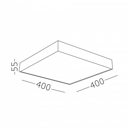 ST LUCE ST608.432.48 Светильник потолочный Черный LED 1*48W 3000K 4 320Lm Ra>90 120° IP20 L400xW400xH55 180- Накладные светильники