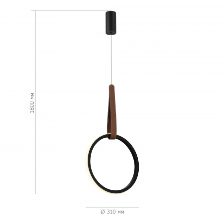 ST LUCE SL6131.403.12 Светильник подвесной ST-Luce Черный/Черный, Терракотовый LED 1*12W 4000K ШЕЙП