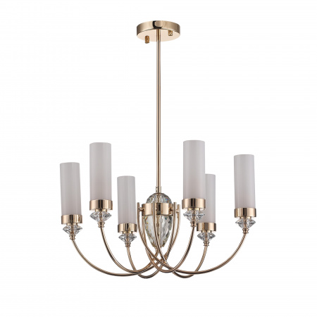 ST LUCE SL1402.253.06 Люстра подвесная ST-Luce Золото/Белый, Прозрачный E14*6 40W ЭЛЕГРА