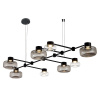 ST LUCE SL6005.403.08 Светильник подвесной ST-Luce Черный/Дымчатый, Прозрачный LED 8*3W 3000K ВАЛЛО