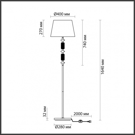Торшер ODEON LIGHT CLASSIC 4861/1FA