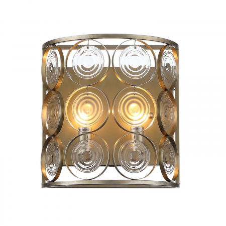 ST LUCE SL1105.201.02 Светильник настенный ST-Luce Золотистый с патиной/Золотистый, Прозрачный E14 2*60W СЕРАНДА