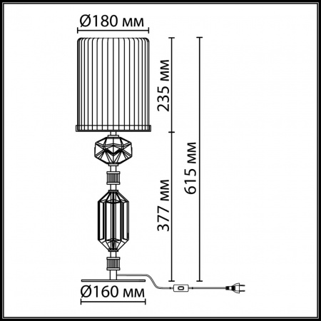 Настольная лампа ODEON LIGHT MODERN 5414/1T