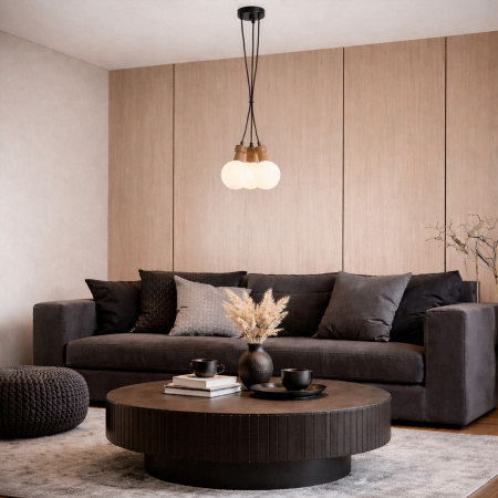 ST LUCE SL6226.403.03 Светильник подвесной ST-Luce Черный/Белый G9 3*5W 4000K КОРК