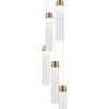ST LUCE SL6236.303.05 Светильник подвесной ST-Luce Латунь/Прозрачный LED 5*12W 4000K ШАМПАНЬ