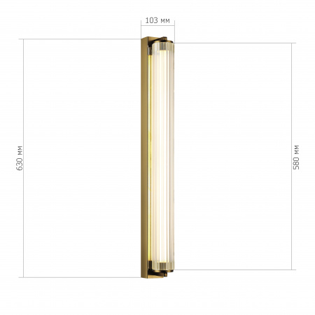 ST LUCE SL6224.311.01 Светильник настенный ST-Luce Латунь/Прозрачный LED 1*20W 4000K БАМБУ