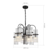 ST LUCE SL6145.403.09 Светильник подвесной ST-Luce черный/прозрачный E14 9*40W ТАШЕ