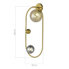 ST LUCE SL1515.301.02 Светильник настенный ST-Luce Латунь/Янтарный,Дымчатый G9 2*5W 4000K СФЕРА