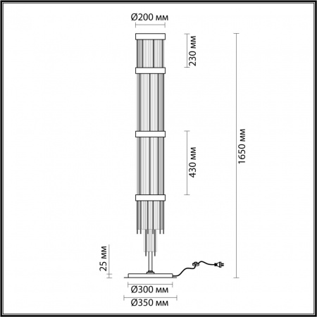 Торшер ODEON LIGHT HALL 4788/12F