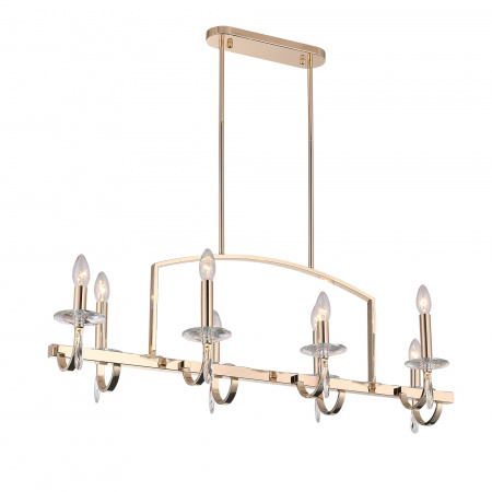 ST LUCE SL1405.223.08 Люстра подвесная ST-Luce Латунь/Латунь, Прозрачный E14 8*40W ЭЛЕГАНС