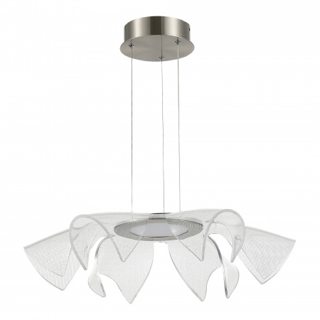 ST LUCE SL6235.103.20 Светильник подвесной ST-Luce Никель/Прозрачный LED 1*20W 4000K ФИЕРА