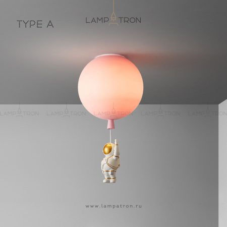 Люстра Lampatron MERCURY, Тип A. Размер XL. Цвет Светло-Розовый