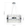 ST LUCE SL1160.103.18 Люстра подвесная ST-Luce Хром/Хром, Прозрачный G9 18*5W БАФО