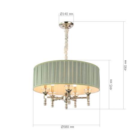 ST LUCE SL1121.103.05 Светильник подвесной ST-Luce Никель/Оливковый E14 5*40W ОЛЕО