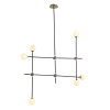 ST LUCE SL429.403.06 Светильник потолочный ST-Luce Черный, Золото/Белый G9 6*5W БАСТОН