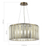 ST LUCE SL1516.303.08 Светильник подвесной ST-Luce Бронза, Прозрачный/Белый алебастр E14 8*40W ДИЛАЙТ