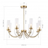 ST LUCE SL1400.303.08 Люстра подвесная ST-Luce Латунь/Латунь, Прозрачный E14 8*40W ИЛЛЮМИА