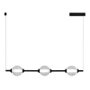 ST LUCE SL6120.403.03 Светильник подвесной ST-Luce Черный/Прозрачное кракелированное стекло LED 3*8,5W 3000K ПИК