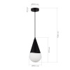 EVOLUCE SLE1197-403-01 Светильник подвесной Черный/Белый E27 1*40W ФИОРИ