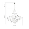 ST LUCE SL6601.113.114 Светильник подвесной ST-Luce Хром/Прозрачный LED 114*0,5W 3000K ГРАВЕТТА