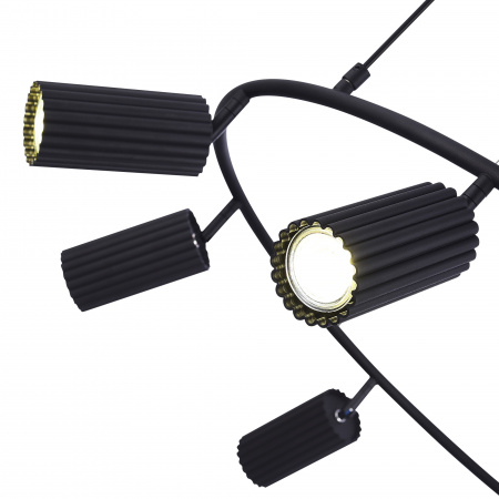ST LUCE SL1213.403.06 Светильник подвесной ST-Luce Черный/Черный GU10 6*5W 4000K КЕНДО