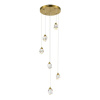 ST LUCE SL6114.203.06 Светильник подвесной ST-Luce Золотистый/Прозрачный LED 6*3W 3000K КАСКАТО