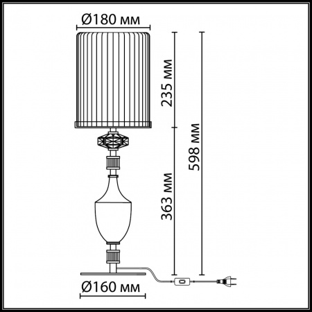 Настольная лампа ODEON LIGHT MODERN 5414/1TA