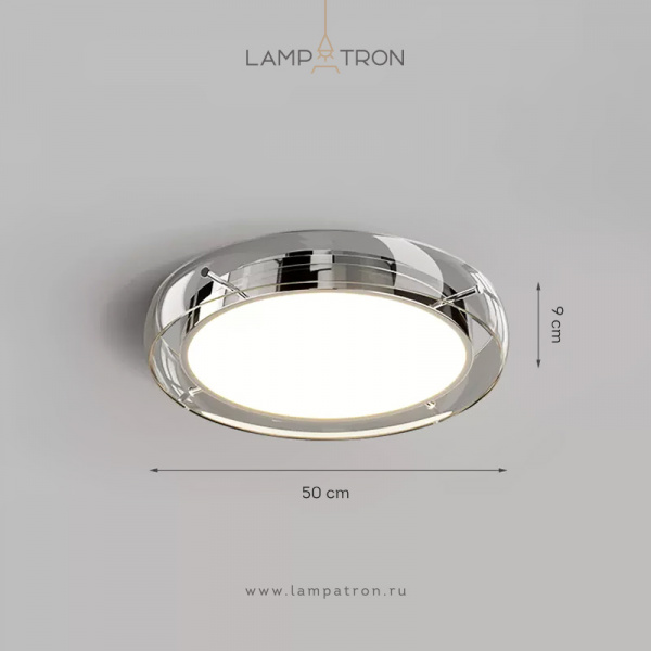 Потолочный светильник Lampatron SCOTT C. Модель А. Цвет хром+прозрачный