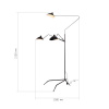 ST LUCE SL305.405.03 Торшер ST-Luce Черный/Черный, Белый E27 3*60W СПРУЦЦО