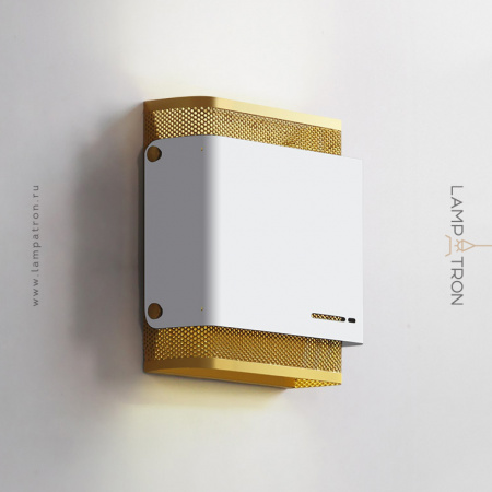 Настенный светильник Lampatron CASING WALL, Цвет белый + золото.