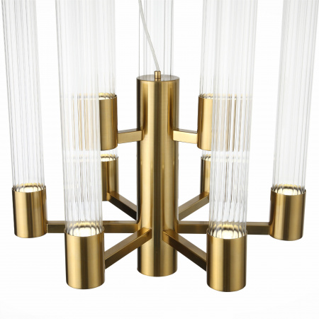 ST LUCE SL1229.303.09 Люстра подвесная ST-Luce Латунь/Прозрачный GU10 9*5W ТЕРНИ
