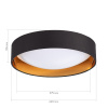 EVOLUCE SLE201102-01 Светильник потолочный Черный, Золотистый/Белый LED 1*24W 4000K ОРБИО