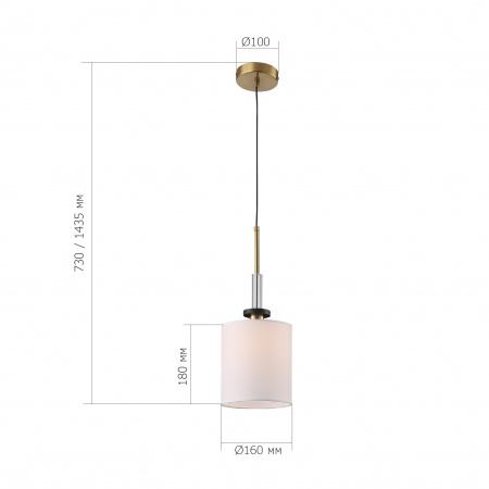ST LUCE SL1404.303.01 Светильник подвесной ST-Luce Латунь/Прозрачный E14*1 40W ВЕРИТАС