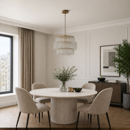 ST LUCE SL6138.303.12 Светильник подвесной ST-Luce латунь/прозрачный E14 12*40W РИТЦ