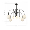 ST LUCE SL1204.402.08 Люстра подвесная ST-Luce Черный/Белый G9 8*5W ДЖИНЕТО