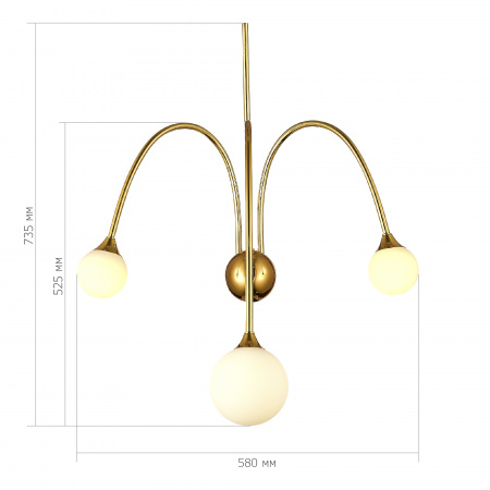 ST LUCE SL1187.201.03 Бра ST-Luce Золотистый/Белый G9 3*5W 4000K ВИВЕ