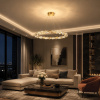 ST LUCE SL6009.213.01 Люстра подвесная ST-Luce Золотой/Прозрачный,Янтарный LED 1*30W 3000K ДИАМАНТА