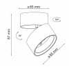 ST LUCE ST651.532.09 Светильник потолочный поворотный Белый LED 1*9W 3000K 720Lm Ra>90 120° IP20 D85xH87 170 Накладные светильники