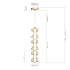ST LUCE SL6136.213.01 Светильник подвесной ST-Luce золото/коньячный LED 1*18W 3000K СПАЙН