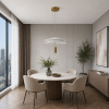 ST LUCE SL6101.203.01 Люстра подвесная ST-Luce Золотистый/Белый LED 1*10W 3000K ИСОЛА