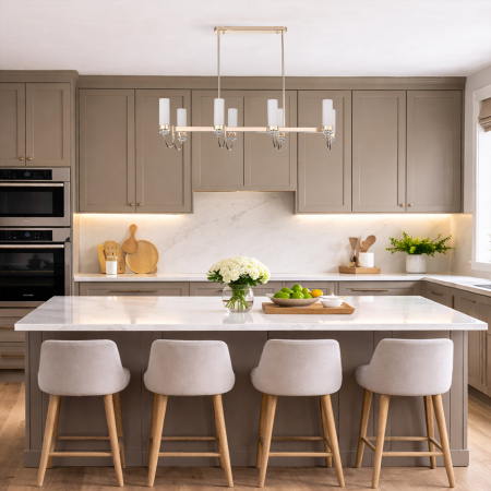 ST LUCE SL1402.263.08 Люстра подвесная ST-Luce Золото/БелыйE14*8 40W ЭЛЕГРА