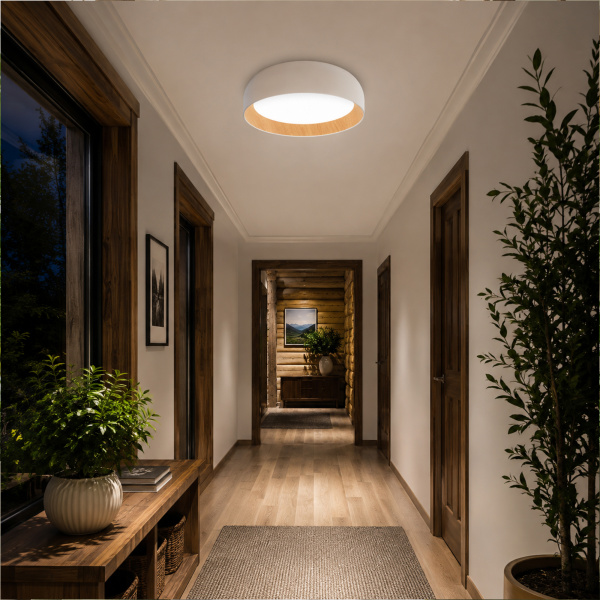 EVOLUCE SLE1812-502-01 Светильник потолочный Белый, Древесный/белая LED 1*36W 4000K МЬЮЗЕ